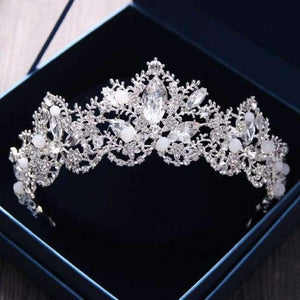 Planet Gates Style 1 New Fashion Baroque Luxury Crystal AB Bridal Crown Tiaras Light Gold Diadem Tiaras for Women Bride Wedding Hair Accessories