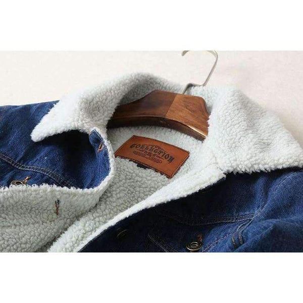 Planet Gates Style 1- No Fleece / S Autumn Winter denim jacket women long sleeve lambswool jean jackets with buttons basic coat streetwear  902133