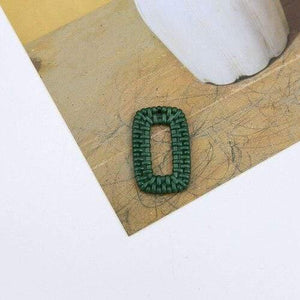 Planet Gates Style 10 Jewelry accessories imitation woven rattan round rectangular hollow resin pendant earrings wholesale lots bulk jewelry making