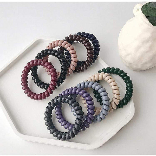 10pcs girl rubber band  headdress Headband anti-telephone line hair ring female Korean version hair band rope hair accessories