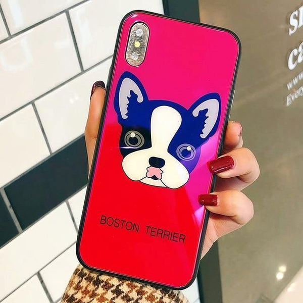 Planet Gates Style 11 / For iPhone X TOMKAS Blue Ray Tempered Glass Case For iPhone 7 Case Cartoon Pattern Cases For iPhone X 6 6S 8 Plus Cover Animal Phone Coque