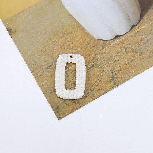 Planet Gates Style 12 Jewelry accessories imitation woven rattan round rectangular hollow resin pendant earrings wholesale lots bulk jewelry making