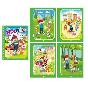 Planet Gates Style 12 Reusable Magic Water Drawing Book for Kids Coloring Picture Book Magic Water Pen Painting Drawing Board Educational Toys