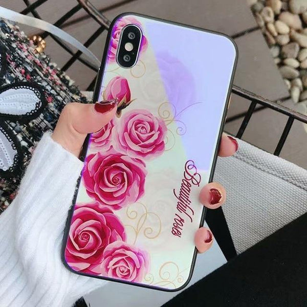 Planet Gates Style 13 / For iPhone X TOMKAS Blue Ray Tempered Glass Case For iPhone 7 Case Cartoon Pattern Cases For iPhone X 6 6S 8 Plus Cover Animal Phone Coque