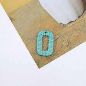 Planet Gates Style 13 Jewelry accessories imitation woven rattan round rectangular hollow resin pendant earrings wholesale lots bulk jewelry making