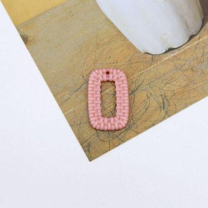 Planet Gates Style 14 Jewelry accessories imitation woven rattan round rectangular hollow resin pendant earrings wholesale lots bulk jewelry making