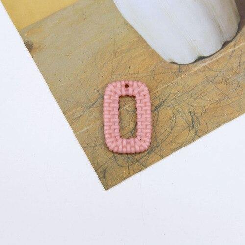 Planet Gates Style 14 Jewelry accessories imitation woven rattan round rectangular hollow resin pendant earrings wholesale lots bulk jewelry making