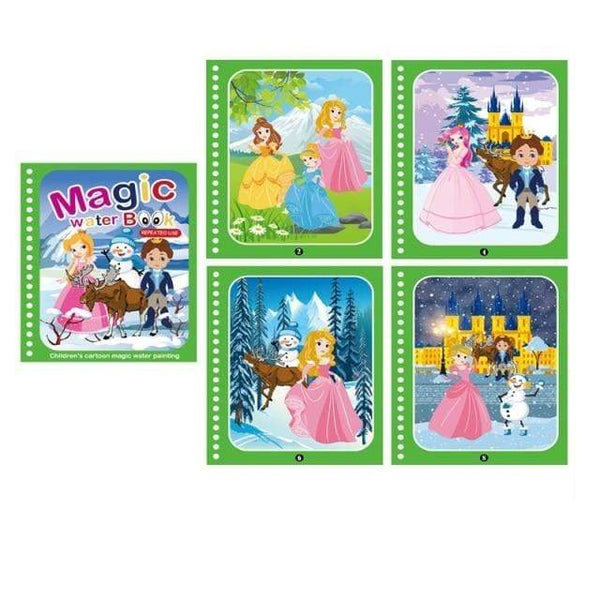 Planet Gates Style 14 Reusable Magic Water Drawing Book for Kids Coloring Picture Book Magic Water Pen Painting Drawing Board Educational Toys