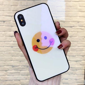 Planet Gates Style 15 / For iPhone X TOMKAS Blue Ray Tempered Glass Case For iPhone 7 Case Cartoon Pattern Cases For iPhone X 6 6S 8 Plus Cover Animal Phone Coque