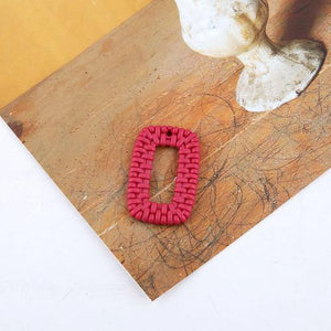Planet Gates Style 17 Jewelry accessories imitation woven rattan round rectangular hollow resin pendant earrings wholesale lots bulk jewelry making