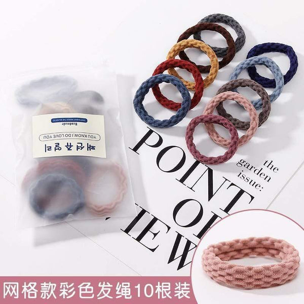 10Pcs/Lot New High Elastic Basic Rubber Bands Simple Hairband Girls Headwear Solid Color Headband Fashion Women Hair Accessories