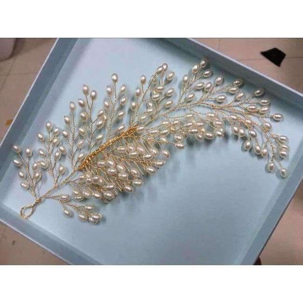 Planet Gates Style 2 2018 New Luxurious Bride Hair Accessories 100% Handmade Pearl Wedding Hair Jewelry Party Pom Bridal Starry Hair Comb Pearl Tiara
