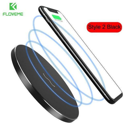 Planet Gates Style 2 Black FLOVEME 5V/9V Qi Wireless Charger For Samsung Galaxy S8 S7 S9 Note 8 For iPhone X 8 8 Plus Google Nexus 4/5 Fast Charging Dock