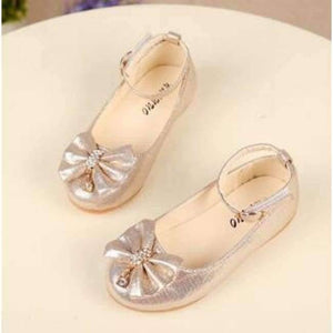 Planet Gates Style 2 Gold / 5.5 Spring Kids princes Shoes For Girls Children Girl Wedding Shoe Gold Black Crown Sequins Baby Waterproof Footwear