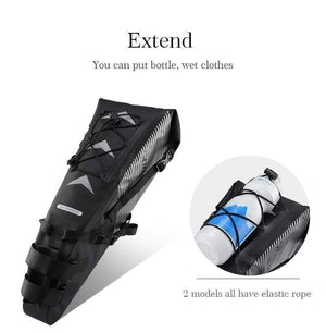 Planet Gates Style 2 Waterproof Bike Bicycle Saddle Bag Reflective Large Capacity Foldable Tail Rear Bag Cycling MTB Trunk Pannier Backpack