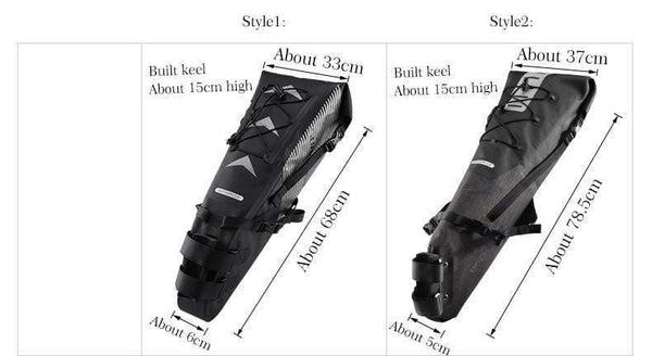 Planet Gates Style 2 Waterproof Bike Bicycle Saddle Bag Reflective Large Capacity Foldable Tail Rear Bag Cycling MTB Trunk Pannier Backpack