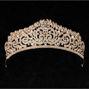 Planet Gates Style 3 Gold New Fashion Baroque Luxury Crystal AB Bridal Crown Tiaras Light Gold Diadem Tiaras for Women Bride Wedding Hair Accessories
