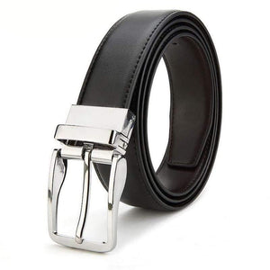 Men's Genuine Leather Belt Reversible Belt for Causal Classic High Quality Pin Buckle Male Belt