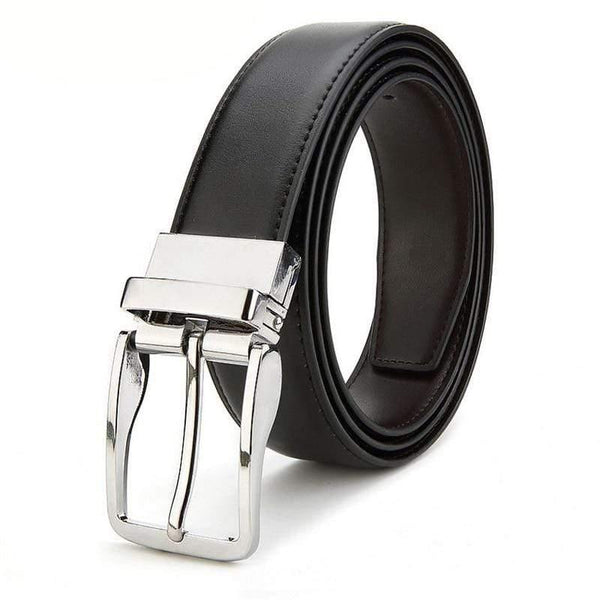 Men's Genuine Leather Belt Reversible Belt for Causal Classic High Quality Pin Buckle Male Belt
