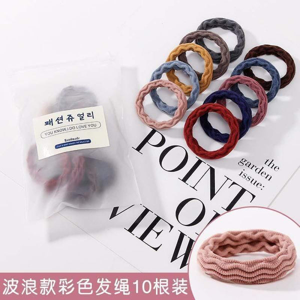 10Pcs/Lot New High Elastic Basic Rubber Bands Simple Hairband Girls Headwear Solid Color Headband Fashion Women Hair Accessories