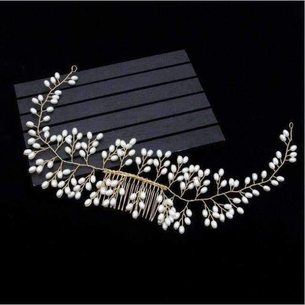 Planet Gates Style 4 2018 New Luxurious Bride Hair Accessories 100% Handmade Pearl Wedding Hair Jewelry Party Pom Bridal Starry Hair Comb Pearl Tiara