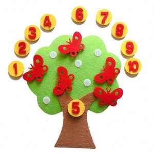 Planet Gates Style 4-Butterfly / United Kingdom Kids Montessori Toys Materials DIY Non-woven Math Toys Numbers Counting Toy Educational Learning Toys for Children Teaching Aids