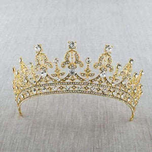Planet Gates Style 4 Gold 2018 New Fashion Baroque Luxury Crystal AB Bridal Crown Tiaras Light Gold Diadem Tiaras for Women Bride Wedding Hair Accessories