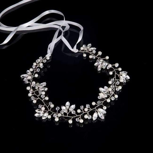 Planet Gates Style 4 New Arrival Noble Crystal Rhinestone Bridal Headpieces Satin Ribbon Wedding Hair Accessories for Brides Tiaras Crowns Headbands