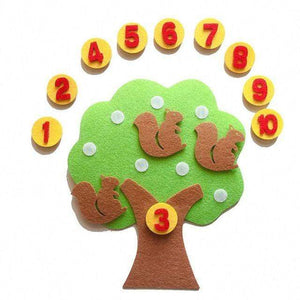 Planet Gates Style 4-Squirrel / United Kingdom Kids Montessori Toys Materials DIY Non-woven Math Toys Numbers Counting Toy Educational Learning Toys for Children Teaching Aids