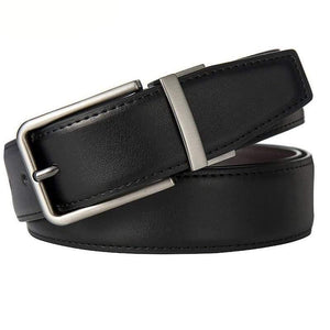 Men's Genuine Leather Belt Reversible Belt for Causal Classic High Quality Pin Buckle Male Belt