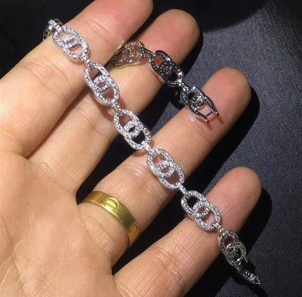 Planet Gates Style 5 / 18cm 29 Styles Fashion Tennis bracelet White Gold Filled Pave AAAAA Cz stone Statement Party Wedding bracelets for women men Jewelry