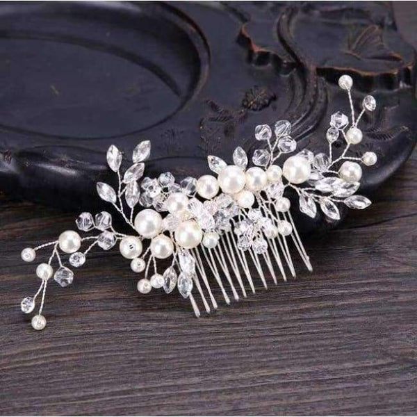 Planet Gates Style 5 2018 New Luxurious Bride Hair Accessories 100% Handmade Pearl Wedding Hair Jewelry Party Pom Bridal Starry Hair Comb Pearl Tiara