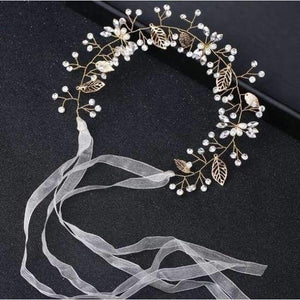 Planet Gates Style 5 Noble Crystal Rhinestone Bridal Headpieces Satin Ribbon Wedding Hair Accessories for Brides Tiaras Crowns Headbands