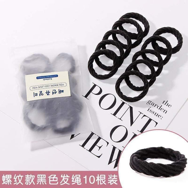 10Pcs/Lot New High Elastic Basic Rubber Bands Simple Hairband Girls Headwear Solid Color Headband Fashion Women Hair Accessories