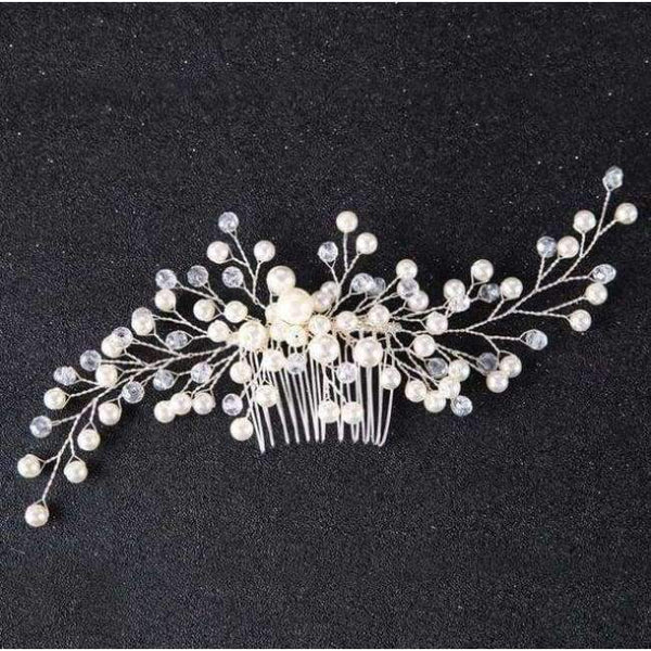 Planet Gates Style 6 2018 New Luxurious Bride Hair Accessories 100% Handmade Pearl Wedding Hair Jewelry Party Pom Bridal Starry Hair Comb Pearl Tiara
