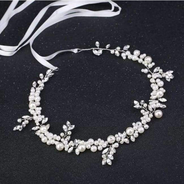 Planet Gates Style 6 Noble Crystal Rhinestone Bridal Headpieces Satin Ribbon Wedding Hair Accessories for Brides Tiaras Crowns Headbands