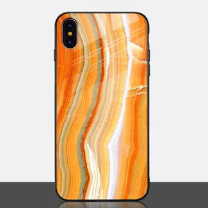 Planet Gates Style 7 / for iPhone X 10 TOMKAS Luxury Marble Phone Case for iPhone X Xs Max Glass PC Agate Back Cover Silicone Soft Edge Coque Case for iPhone XS Max XR
