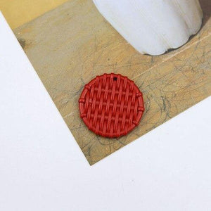 Planet Gates Style 7 Jewelry accessories imitation woven rattan round rectangular hollow resin pendant earrings wholesale lots bulk jewelry making