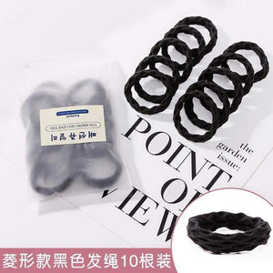 10Pcs/Lot New High Elastic Basic Rubber Bands Simple Hairband Girls Headwear Solid Color Headband Fashion Women Hair Accessories