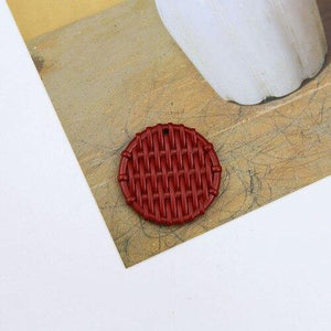 Planet Gates Style 8 Jewelry accessories imitation woven rattan round rectangular hollow resin pendant earrings wholesale lots bulk jewelry making