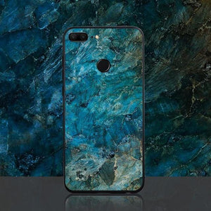 Planet Gates Style 8 / P20 Lite TOMKAS Agate Marble Phone Case for Huawei P20 Lite Case on Honor 9 Lite Soft Edge PC+Glass Back Cover Case on for Huawei P Smart