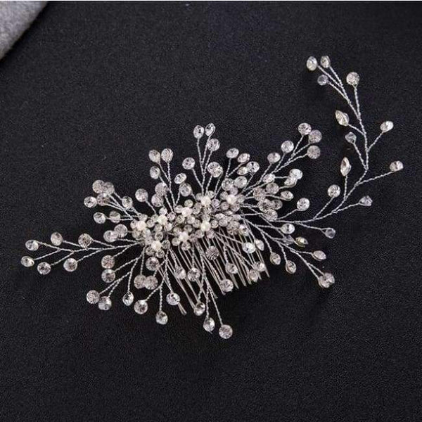 Planet Gates Style 9 New Luxurious Bride Hair Accessories 100% Handmade Pearl Wedding Hair Jewelry Party Pom Bridal Starry Hair Comb Pearl Tiara