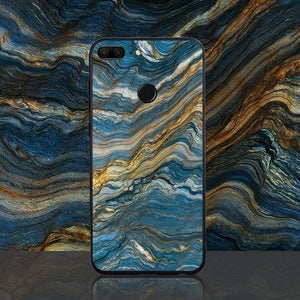 Planet Gates Style 9 / P20 Lite TOMKAS Agate Marble Phone Case for Huawei P20 Lite Case on Honor 9 Lite Soft Edge PC+Glass Back Cover Case on for Huawei P Smart