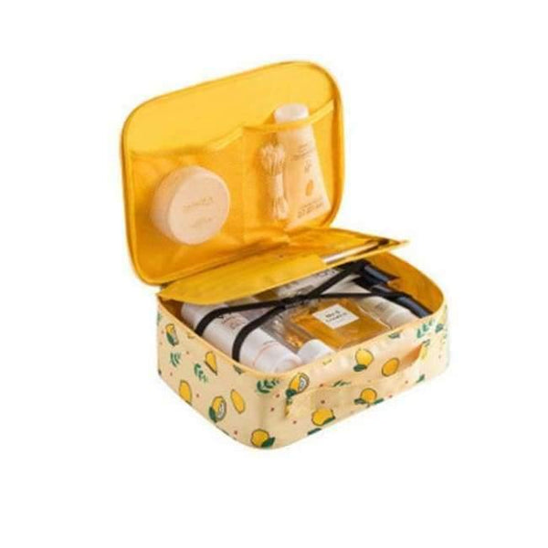 Planet Gates Style A Yellow lemon Organizer travel fashion lady cosmetics cosmetic bag beautician storage bags large capacity Women makeup bag H127
