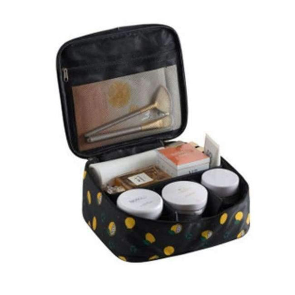 Planet Gates Style B Black lemon Organizer travel fashion lady cosmetics cosmetic bag beautician storage bags large capacity Women makeup bag H127