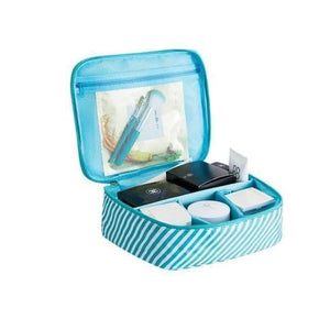 Planet Gates Style B blue stripes Organizer travel fashion lady cosmetics cosmetic bag beautician storage bags large capacity Women makeup bag H127