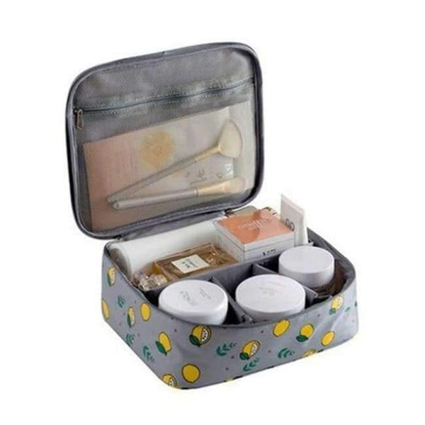 Planet Gates Style B Grey lemon Organizer travel fashion lady cosmetics cosmetic bag beautician storage bags large capacity Women makeup bag H127