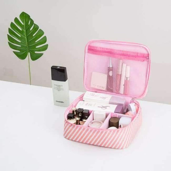 Planet Gates Style B Pink stripe Organizer travel fashion lady cosmetics cosmetic bag beautician storage bags large capacity Women makeup bag H127