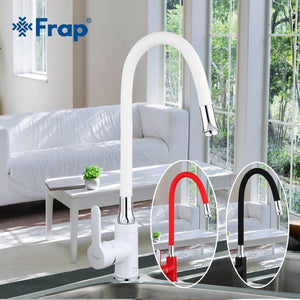 Planet Gates Style Black White Red Silica Gel Nose Any Direction Kitchen Faucet Cold and Hot Water Mixer F4042 F4041 F4043