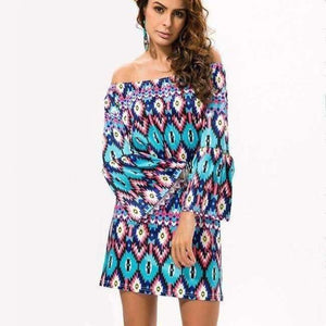 Planet Gates Style Eight / M Fashion Bohemian Summer Dress Print Beach Vintage Sexy Female Vestidos Renda Casual Ladies Tops Clothes Women Robe Party Dresses